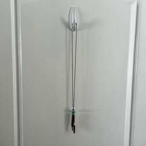 Handmade bronze tassel necklace